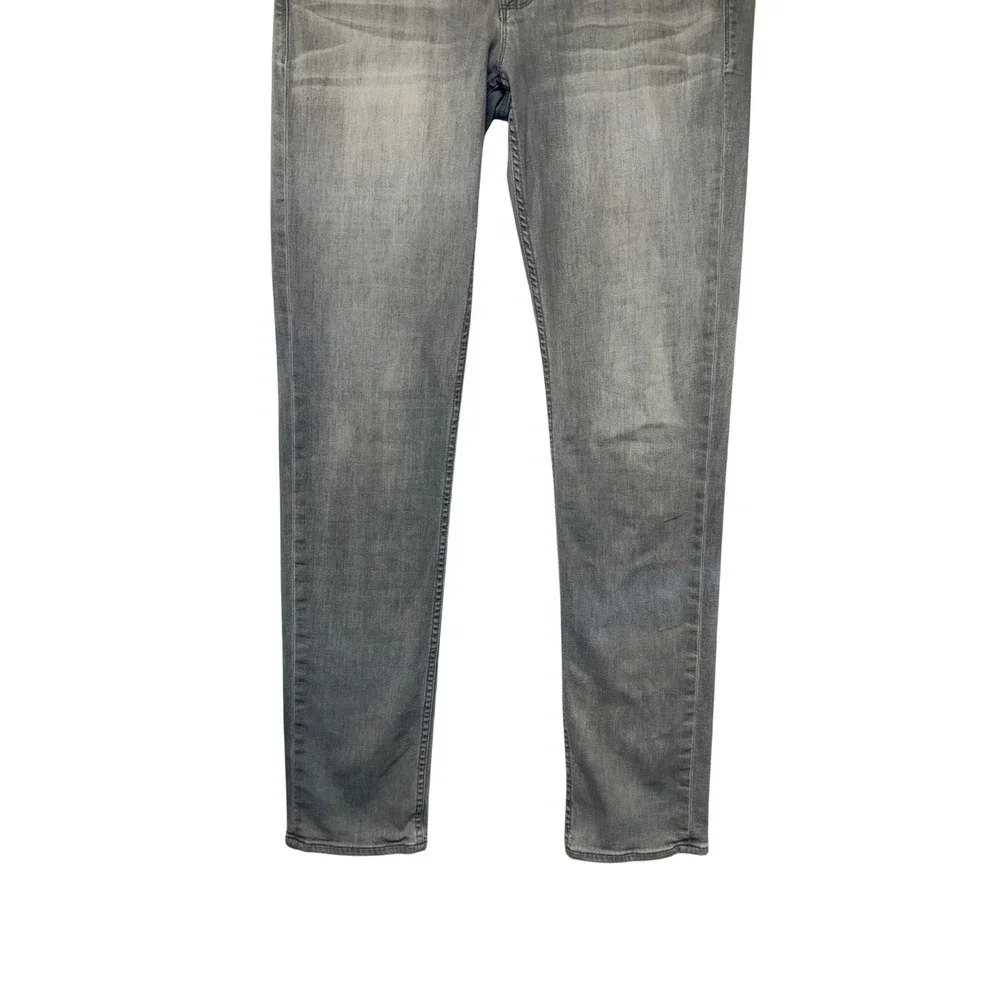 Hudson Blake Slim Straight Grey Jeans Mens 32‎ Grey Wash Denim Pants